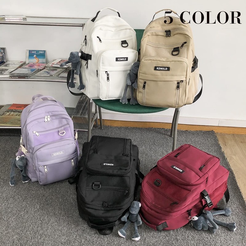 ZESU Korean-Style Backpack, School Commute, Large Capacity, Rucksack, Unisex, Casual