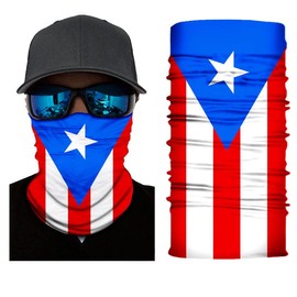 ShopINess Unisex Adult Multifunctional Headwear Bandana Neck Gaiter for Sport World Cup Country Flag Cuba Flag