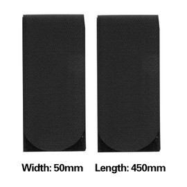 Ski Bands Ski Bands Velcro Ski Strap Ski Attachment Straps Ski Shoulder Strap Ski Harness Ski Carry Strap Adjustable Ski Snowboard Nylon Strap Ski Velcro for Skis and Ski Poles, Black, Pack of 2