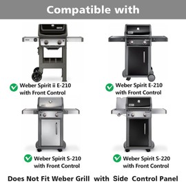Barbqtime SU304 Stainless Steel 7637 17.5" Grill Grate for Weber Spirit 200 & Spirit II 200 Series Grill with Front Control, Grill Grates Replacement for Weber Spirit E-210, E-220, Spirit S-210, S-220