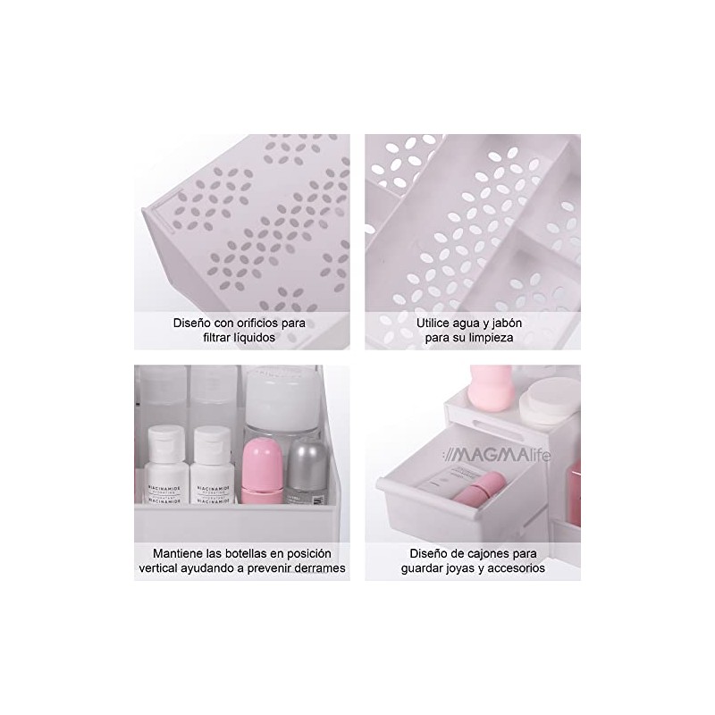 MAGMALIFE Organizador de Maquillaje, Perfecto para Organizar Cosméticos
