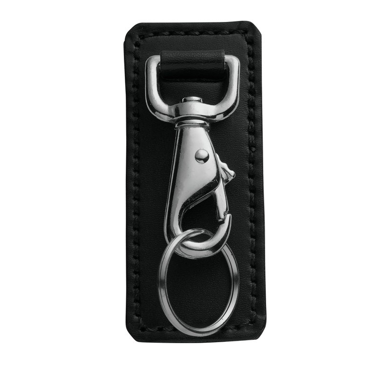 JAY-PEE Genuine Leather Key Ring Holder with Steel Belt Clip
