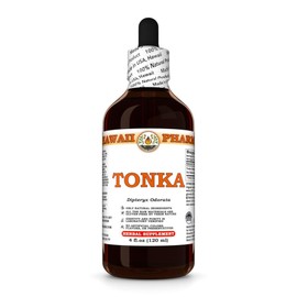 Hawaii Pharm Tonka Extract, Tincture for Energy and Respiratory Comfort, Promotes Vitality, Soothes Coughs and Throat, Supports Lymphatic Wellness, Fights Fatigue - 4 fl.oz