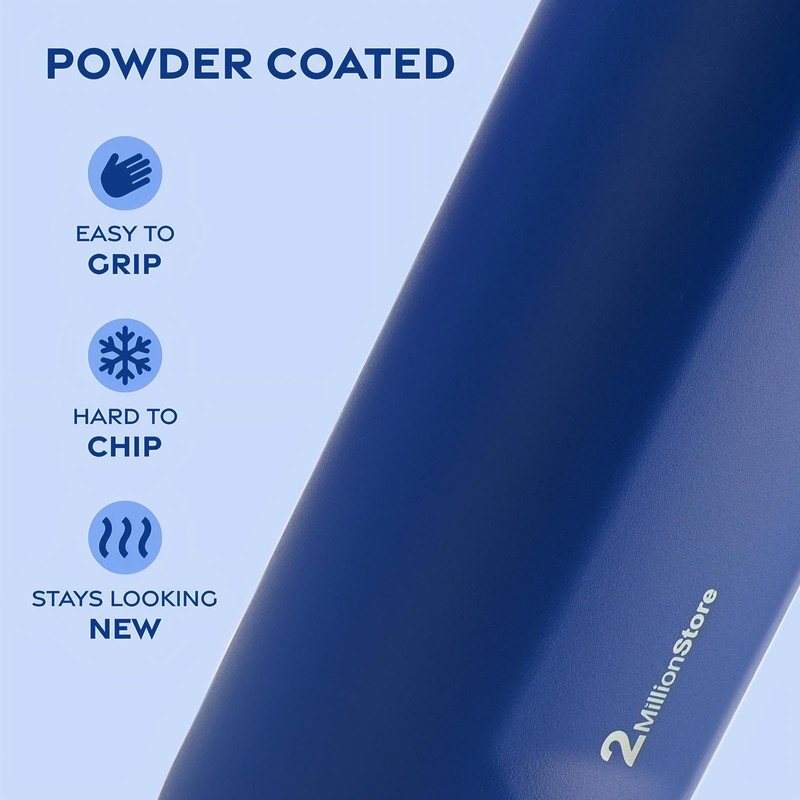 2MillionStore Insulated Water Bottle – Stainless Steel, Leakproof, 24H Cold