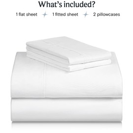 LuxClub 3 PC Sheet Set Bed Sheets Deep Pockets 18" Eco Friendly Wrinkle Free Cooling Machine Washable Hotel Bedding Silky Soft - Snow White Twin XL