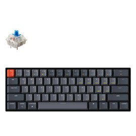 Keychron K12 60% Layout Hot-Swappable Bluetooth Wireless/USB Wired Mechanical Keyboard with Gateron G Pro Blue Switch RGB Backlit, Compact 61-Key Computer Gaming Keyboard Compatible with Mac Windows