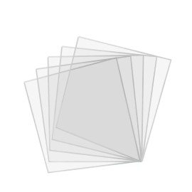 3" x 3" Clear Acrylic Sheet Pack of 5 Square Plexiglass Tiles for DIY Projects