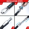 PIKWO 3Pcs Hydraulic Hose Field Repair Kit,1/4", 3/8", 1/2" Inner