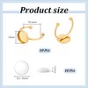 UNICRAFTALE 10 Sets 10mm Open Cuff Finger Rings for Jewelry