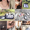 ARMYU Black GI Military Army Dog Tag Ball Chain Set