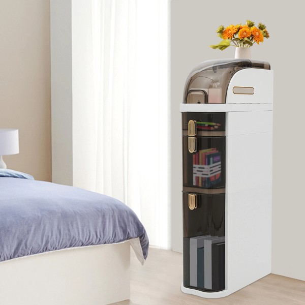 TBVECHI Narrow Slim Storage Cabinet 3-tier Drawers Bathroom Floor Standing