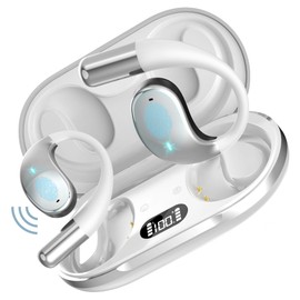 AI Translation Earbuds Real Time, 144 Language Translator Earbuds, 3-in-1 Open Ear Wireless Bluetooth Earbuds, Translation Device for Travel Business Learning Compatible with iOS and Android, White