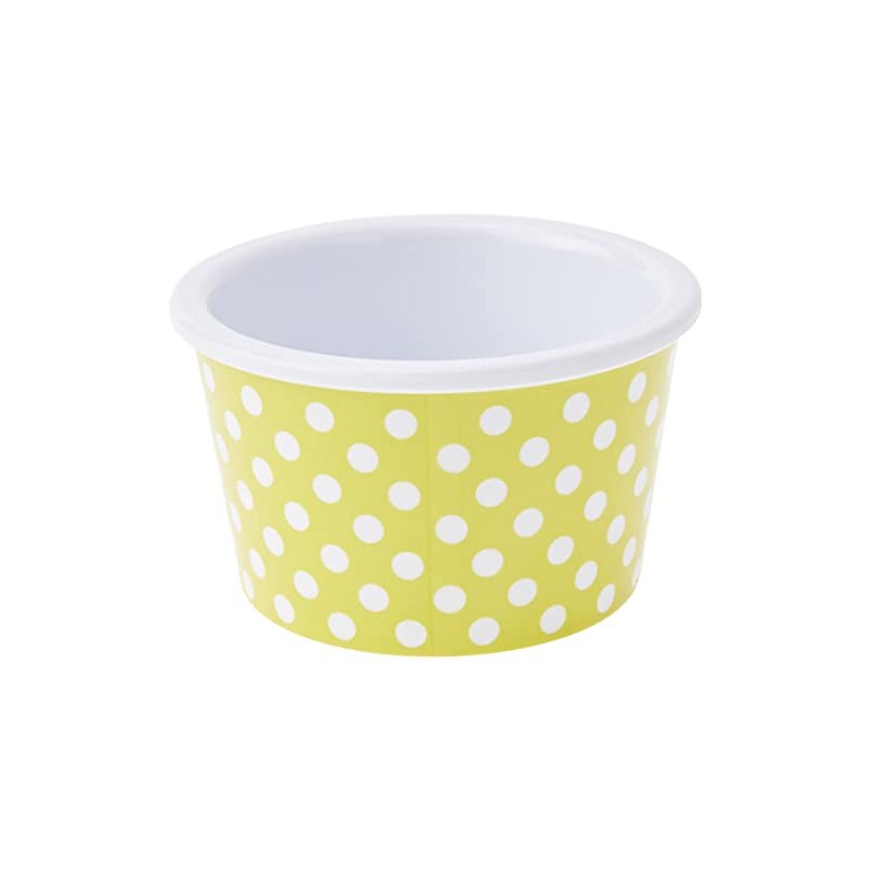 zakdesigns" Dotty Ice Cream Dish, Melamine Green/White, 8 x 8