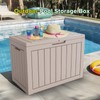 Decksplore 45 Gallon Resin Deck Box, Waterproof Outdoor Storage Bin