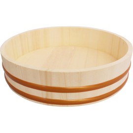 市原木工所 寿司桶 白木 プラスチック製タガ 箍 33cm 約 5合用