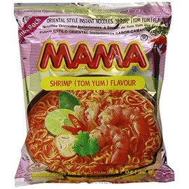 Mama Instant Noodle, Tom Yum Shrimp Spicy Flavor, 3.17 Ounce (Pack of 20)