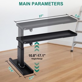 Ladder Extender Pro,Ladder Extender for Stairs, Heavy Duty Ladder Leveler Pro, 10.8"-17.1" Adjustable Height 26.3" Horizontal Ladder Stabilizer for Single and Extension Ladders