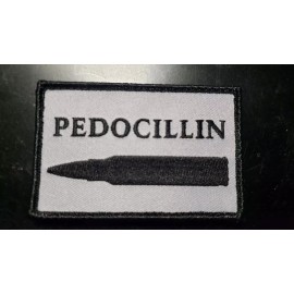Flat Ranger Pedocillin patch. Bullet. Grey.