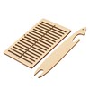 2Pcs Belt Weaving Kit, Handmade Poplar Loom Tools for Bracelet