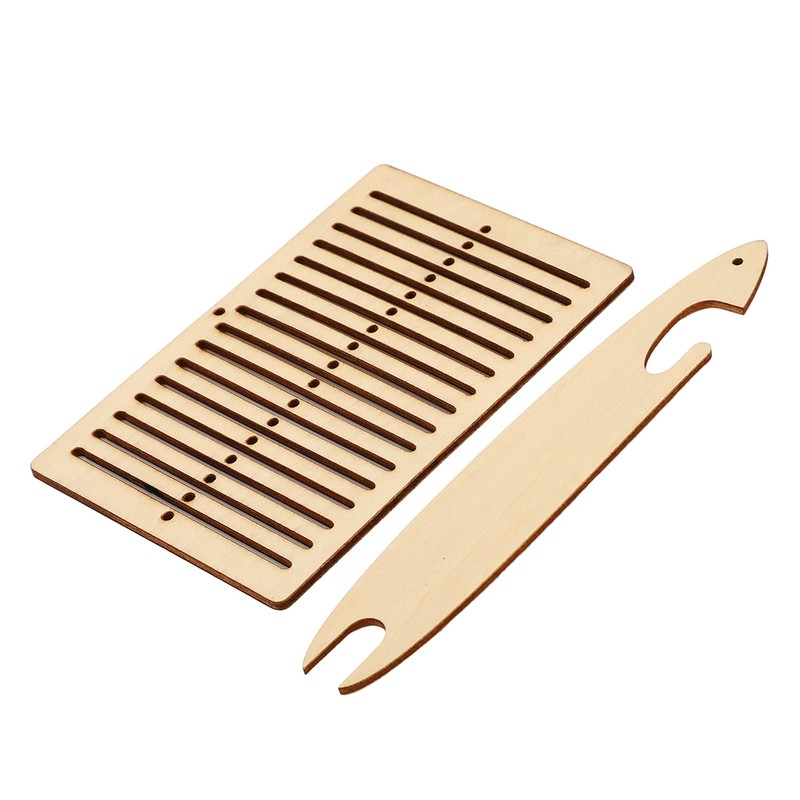 2Pcs Belt Weaving Kit, Handmade Poplar Loom Tools for Bracelet