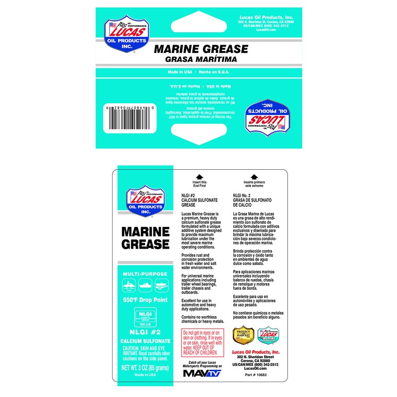Lucas Oil 10682 Marine Grease 3 Ounce Combo Pack