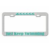 Just Keep Swimming License Plate Frame License Plate Beach License