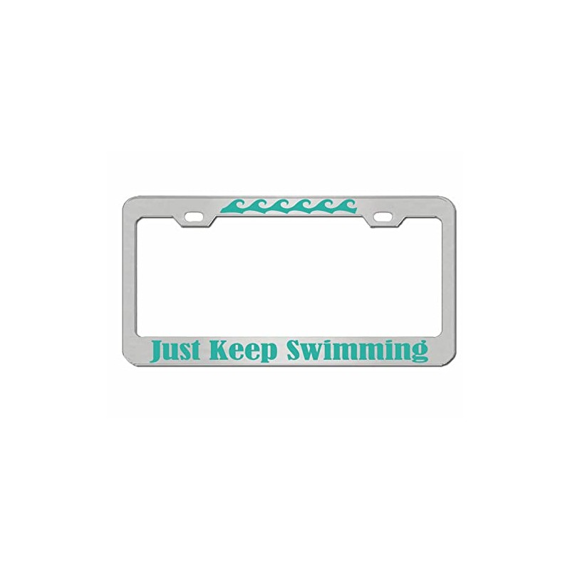 Just Keep Swimming License Plate Frame License Plate Beach License