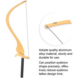Regla profesional de aluminio dorado para microblading y tatuaje de cejas, herramienta de posicionamiento preciso con marcas milimétricas, diseño ergonómico y resorte, ideal para estudio
