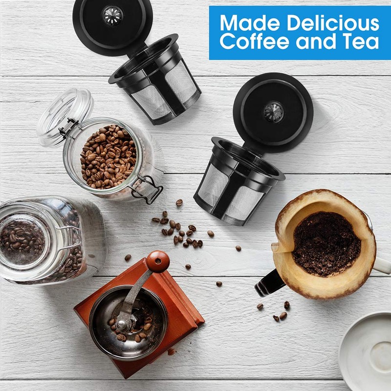Reusable K Cups, Universal Fit Reusable Coffee Filters with Food