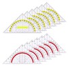 Vyuwast Set of 12 Geometry Triangles, Drawing Triangle Protractor, 2