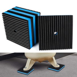 Forestchill Anti Vibration Pads, 3" × 3" × 7/8" Heavy Duty Ribbed Rubber Anti Vibration Isolation Pads with EVA Center Layer for Air Compressor, Air Conditioner Unit, HVAC, Treadmill