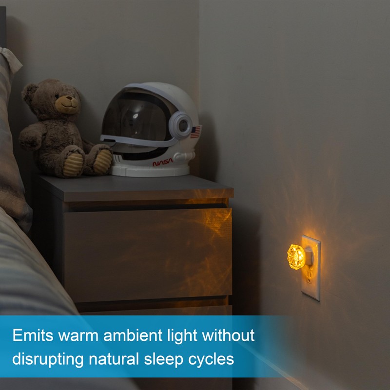 GE SleepLite Jewel LED Night Light, Plug-in, Always On, Amber,