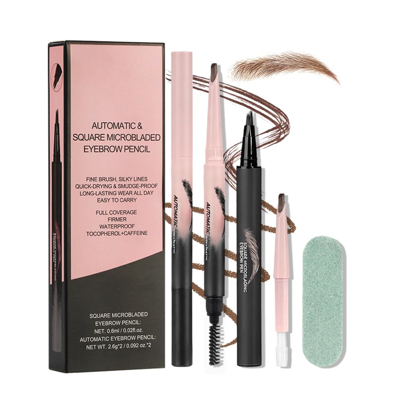 Erinde Kit de Lápices de Cejas, Resistente al Agua y