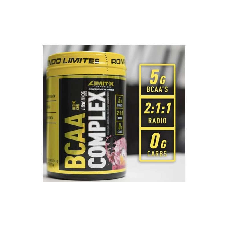 Limit-X Nutrition BCAA Complex - Suplemento Sin Azucar Electrolitos en