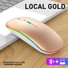 Guiheng 2 Pack Wireless Bluetooth Mouse,LED Dual Mode Rechargeable Silent