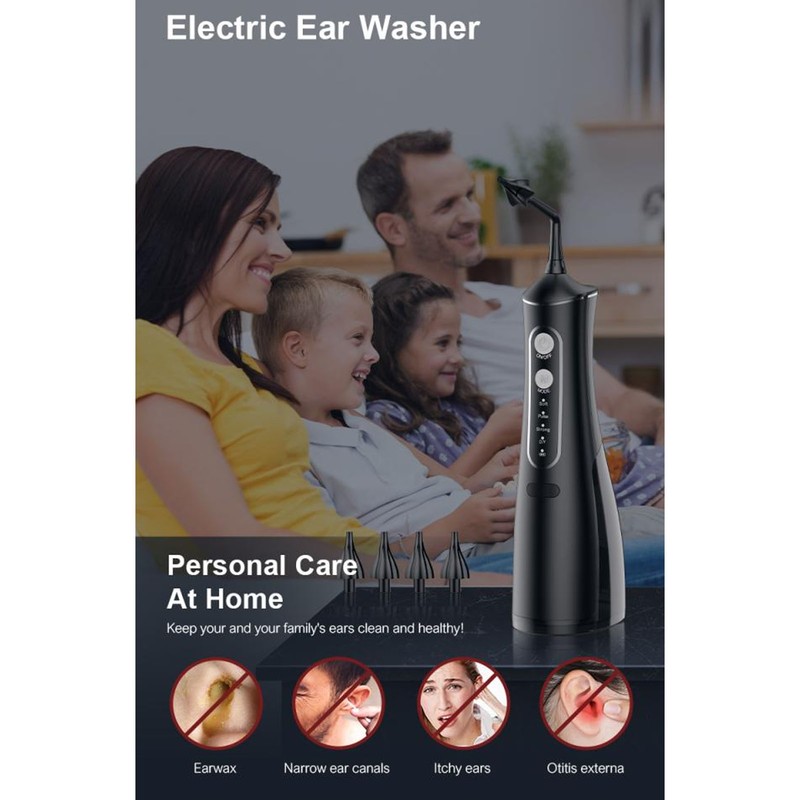 Water Powered Ear Cleaner IPX7 Waterproof 4 Cleaning Modes Portable