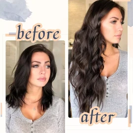 Runature Extensiones Cabello Real 40gr 14in Negro Natural