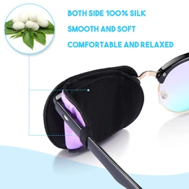 Nuanchu 6 Pcs Silk Eye Patches for Adults Kids Men Women Lazy Eye Amblyopia Soft Glasses Patches for Left or Right Eyes Cover(Classic Color)