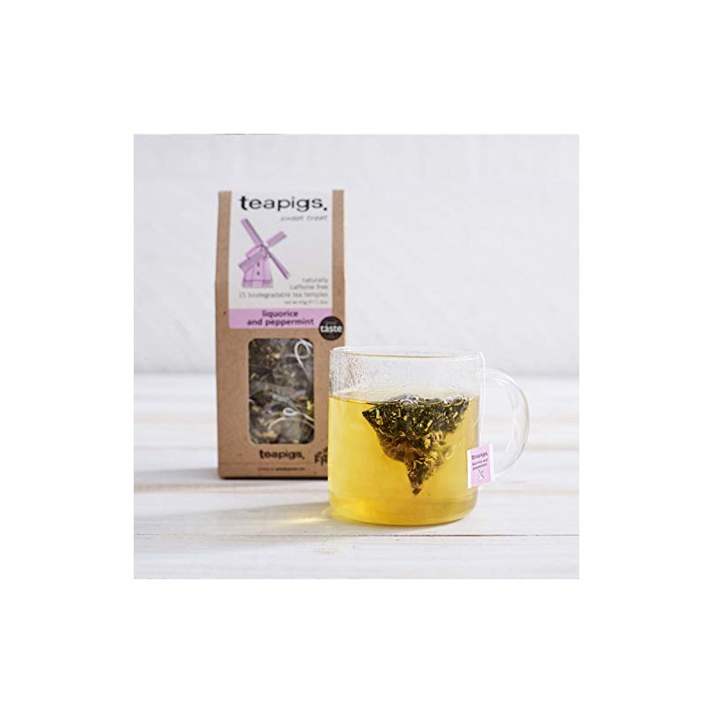 Teapigs Liquorice and Peppermint Tea Bags Made With Whole Leaves