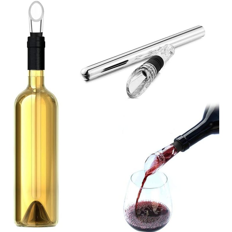 2Pack Wine Chiller Ice Red Wine Bottle Stainless Steel Cooler