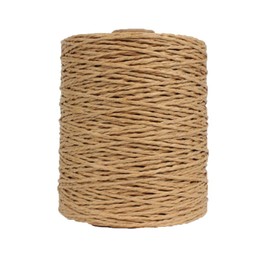 Natural Cotton Raffia Yarn Brown Crochet Summer Sun Hat Yarn (Brown)