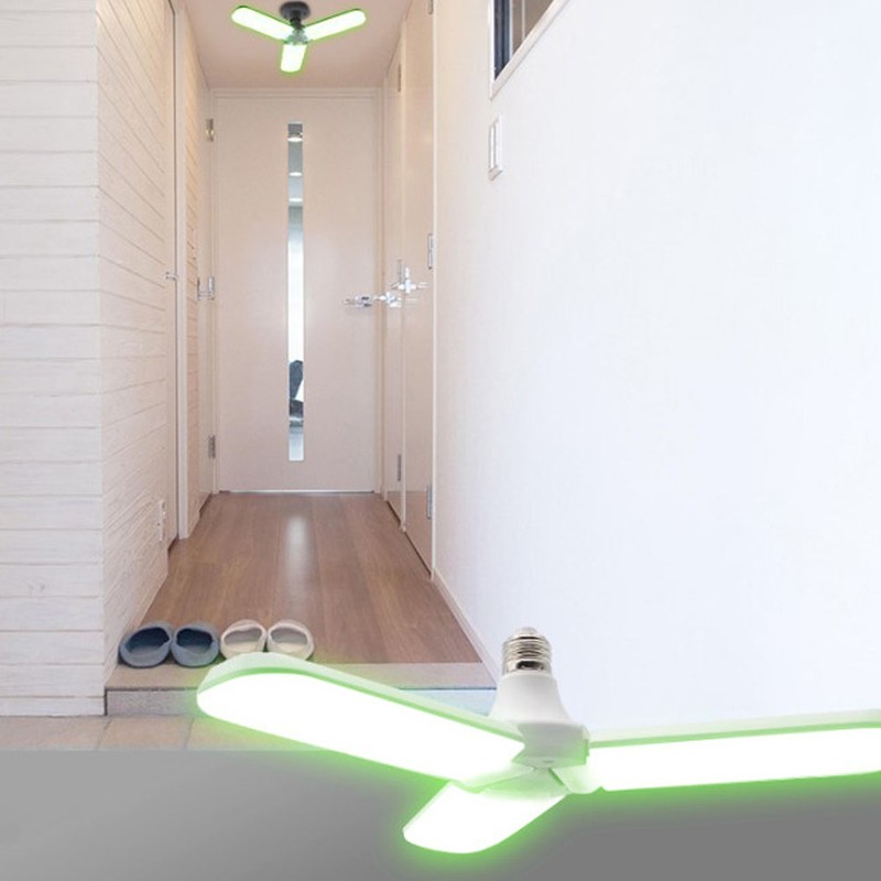 34W E27 185-265V LED Foldable Super Bright Lamp 3 Blades
