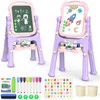 YOHOOLYO Kids Easel Standing Art Easel for Kids, Double Sided