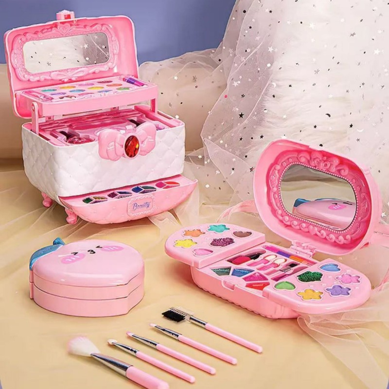Kids' Beauty Professional Toy Makeup Box Cosmetics Playset
