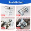 ZEJIRUI Double Bolt Exhaust Clamp 60mm 2.36in for Car Exhaust
