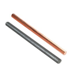 DIYDIYShop Pure Copper Zinc Rods Diameter 10mm 0.39"" Length 200mm 7.87"" High Purity Solid Copper Zinc Rod for School Scientific Experiment Research Metal DIY Craft Hobbies