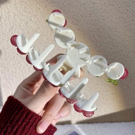 Sweet Cherry Hair Claw Clips For Thin Thick Hair, Women Girls Elegant Cute Cherry Hair Crab Clip Ponytail Holder Hair Accessories