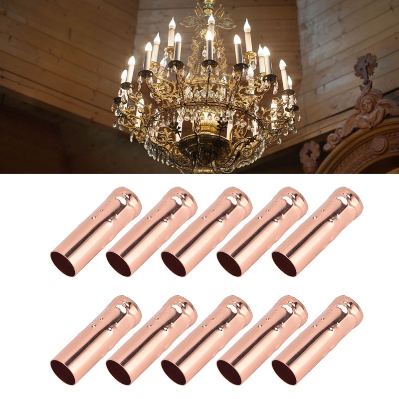 10Pcs E14 Metal Tube for Candle Lamp Holder Lamp Base