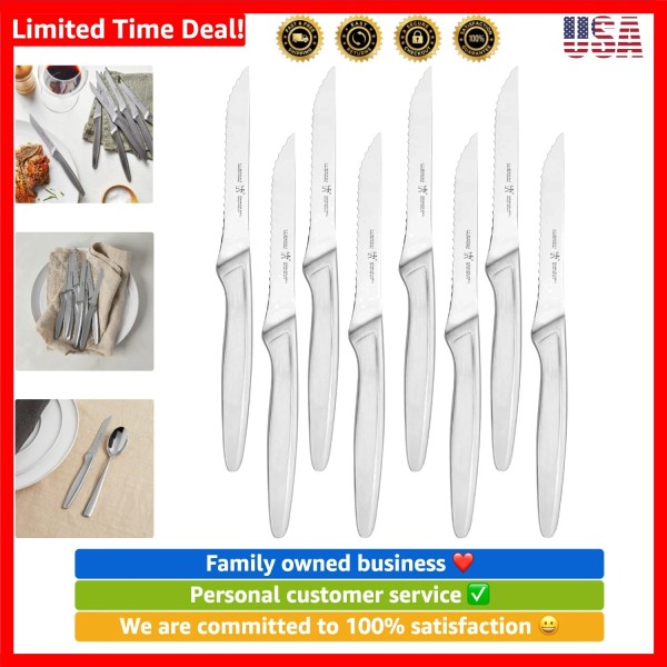 Unbranded Razor-Sharp Steak Knife Set of 8, German Engineered Informed