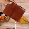 Handmade Bonded Leather Journal Notebook with Unlined Paper, Vintage Leather